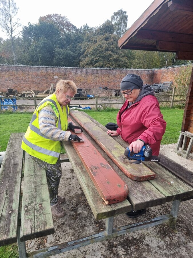 Restoring park benches